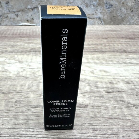 bareMinerals Complexion Rescue Brightening Concealer Medium Deep Tan Amber 10 ml - Picture 1 of 11